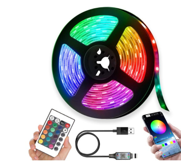 Smart RGB LED Strip Lights - Bluetooth Control USB Powered Ambient Lighting