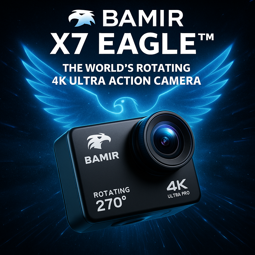 BAMİR X7 EAGLE™ – The World's Rotating 4K Ultra Action Camera