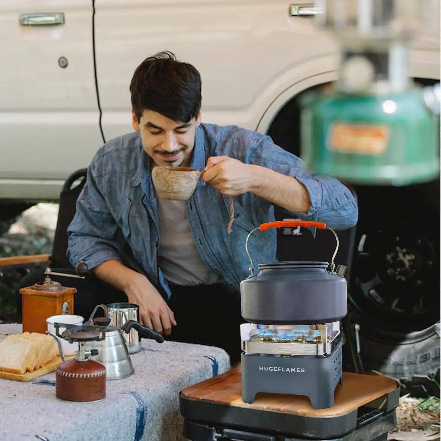 Portable Camping Stove, Powerful Gas Stove, Propane Camp Stove with Carrying Case, 30,000 Small Propane Stove, Gas Burners