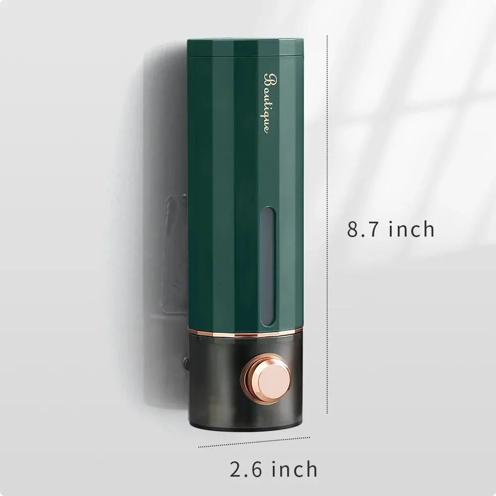 450ml Press-Type Wall Mounted Soap Dispenser – Leak-Proof Refillable Shampoo & Body Wash Bottle