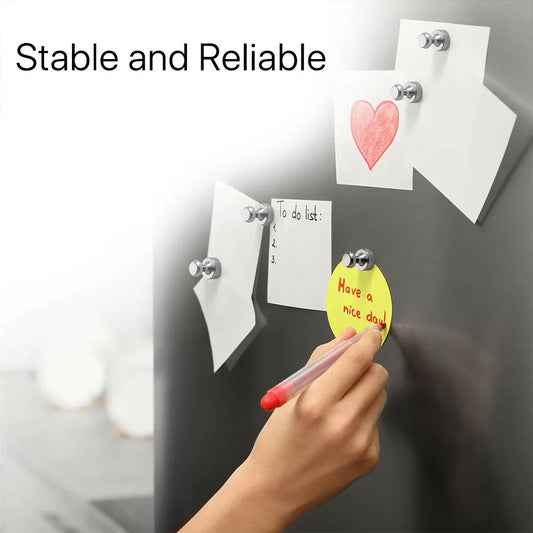 BAMİR Ultra Strong Neodymium Magnetic Pins - 10/20 Pcs Heavy Duty Cone Magnets for Whiteboards, Fridges, Office & Home Organization