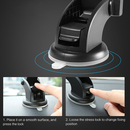 Telescopic Car Phone Holder - Dashboard Suction Cup Mount - Long Arm