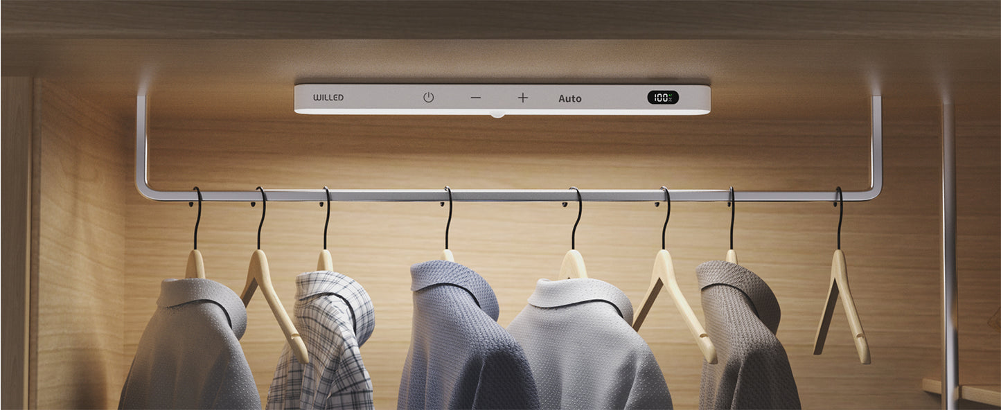 Willed™ UltraBright Motion Sensor Cabinet Light — Wireless Rechargeable LED Bar | 60 LEDs | Auto-On Motion Detection | USB Fast Charge | Perfect for Kitchen, Closet & Home Lighting