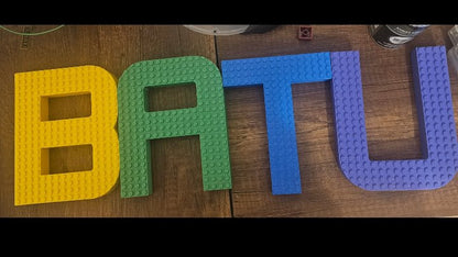 Custom 3D Printed Name Letters – LEGO-Style Decorative Gift