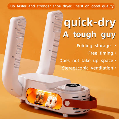 BAMİR Quick Heat Shoe Dryer - Intelligent Timer Foldable Boot & Shoe Warmer with Antibacterial Deodorization