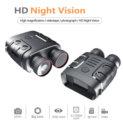 1080P Night Vision Binoculars with 5X Digital Zoom – Infrared Hunting Scope, HD Video Recording, Outdoor Wildlife & Security Observation Device – Professional Night Vision Goggles