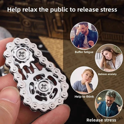 Metal Fidget Spinner Office Desk Toy Stress Relief Gears Hand Spinner for Adults desk decoration home decor Relieve stress relax