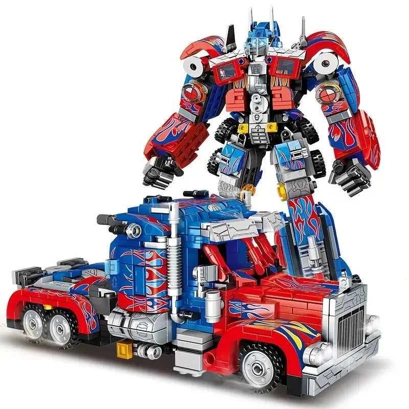 1014-Piece Transforming Car 2-in-1 Model Building Block Set - Durable Abs Blocks, Creative Construction Set, Can Be Used as Halloween, Christmas