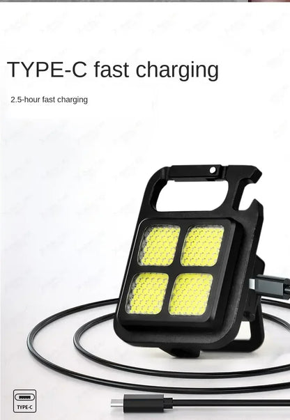 High Bright COB LED Flashlight Multifunctional Camping Lamp Work Light Outdoor Portable 500mAh USB Charging Waterproof