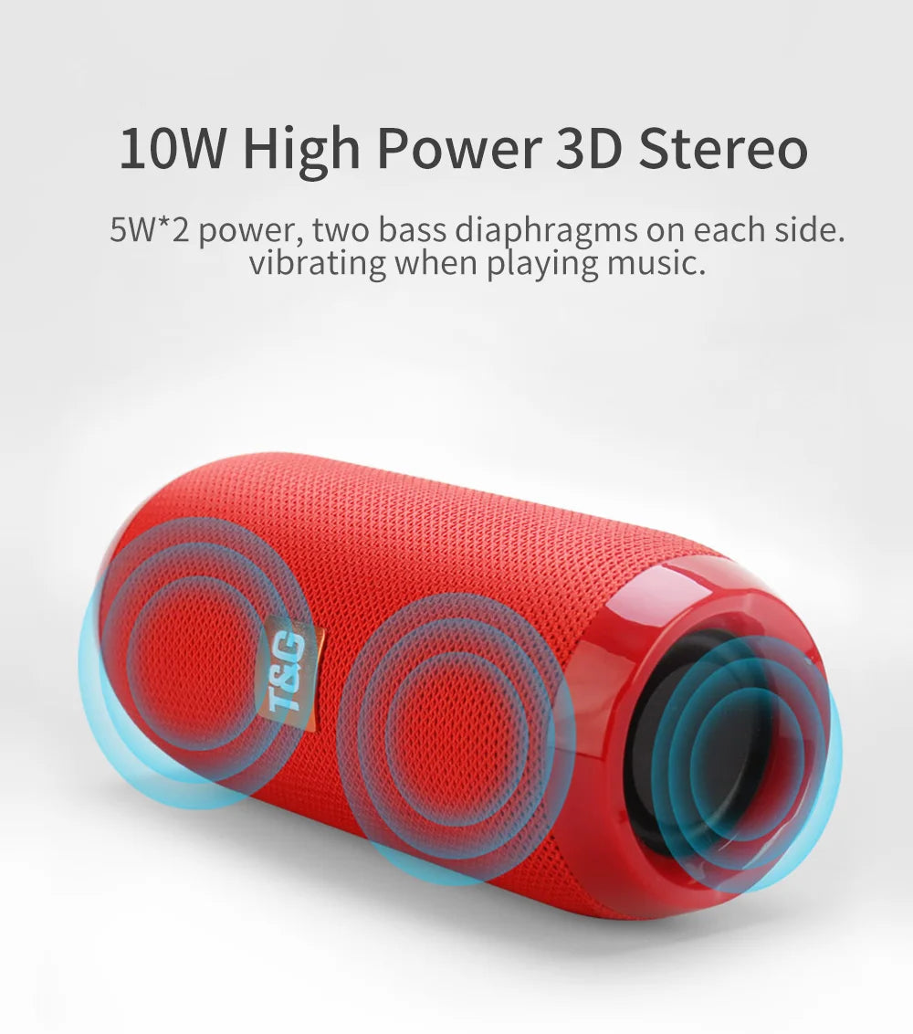 2025 Portable Bluetooth Speaker TG117 – Deep Bass, Waterproof, TWS Stereo Surround