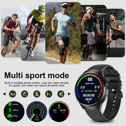 3ATM Waterproof Smartwatch for Men – 360×360 HD Display, Bluetooth Calling, Heart & Health Monitoring, Outdoor Sports Fitness Watch – BAMİR Online Store’s