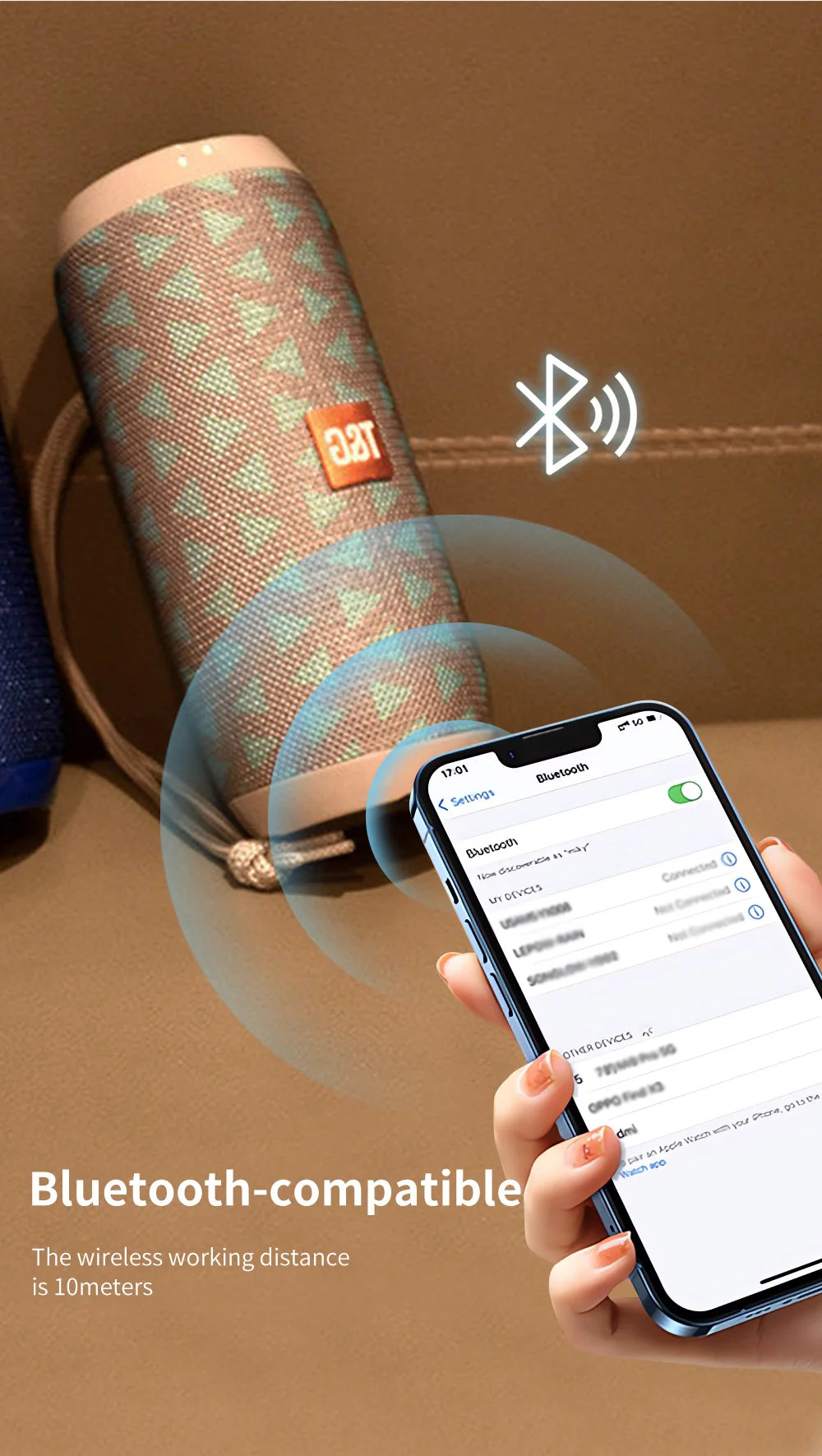 2025 Portable Bluetooth Speaker TG117 – Deep Bass, Waterproof, TWS Stereo Surround