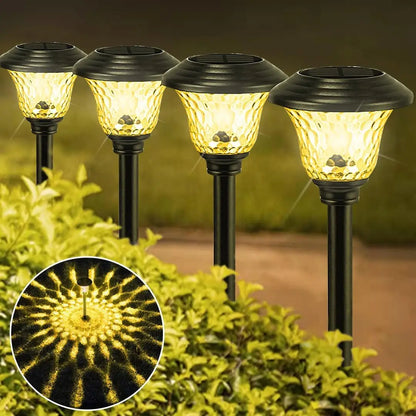 Solar Pathway Lights - RGB Color Changing LED Garden Lights IP67 Waterproof