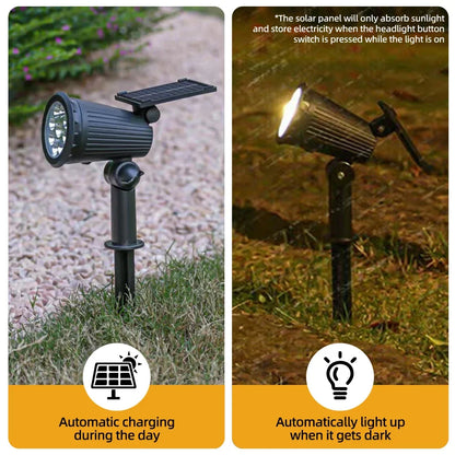 Solar LED Spotlight Outdoor – 1/2 Pack RGB & Warm/White Options | Waterproof Garden Landscape Light for Yard, Pathway & Trees