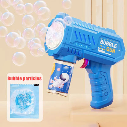 Automatic Bubble Gun Machine – 20 Modes Bubble Blower Toy for Kids, LED Light Up Bubble Gun with Bubble Liquid – Outdoor Summer Fun Beach Toy Gift