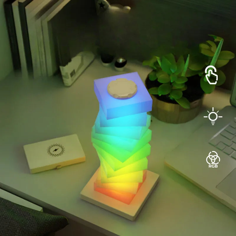 DIY Color Night Light - 15W Wireless Charging Phone Stand with Ambient Lamp