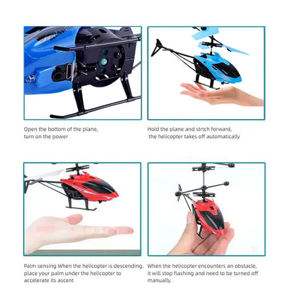Rechargeable Mini RC Helicopter – Safe Auto-Stable Gyro, Fall-Resistant Remote Control Toy Drone for Kids