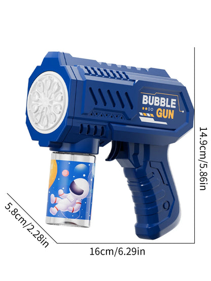 Automatic Bubble Gun Machine – 20 Modes Bubble Blower Toy for Kids, LED Light Up Bubble Gun with Bubble Liquid – Outdoor Summer Fun Beach Toy Gift