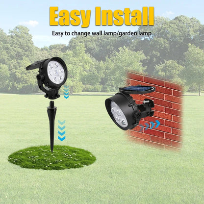 Solar LED Spotlight Outdoor – 1/2 Pack RGB & Warm/White Options | Waterproof Garden Landscape Light for Yard, Pathway & Trees