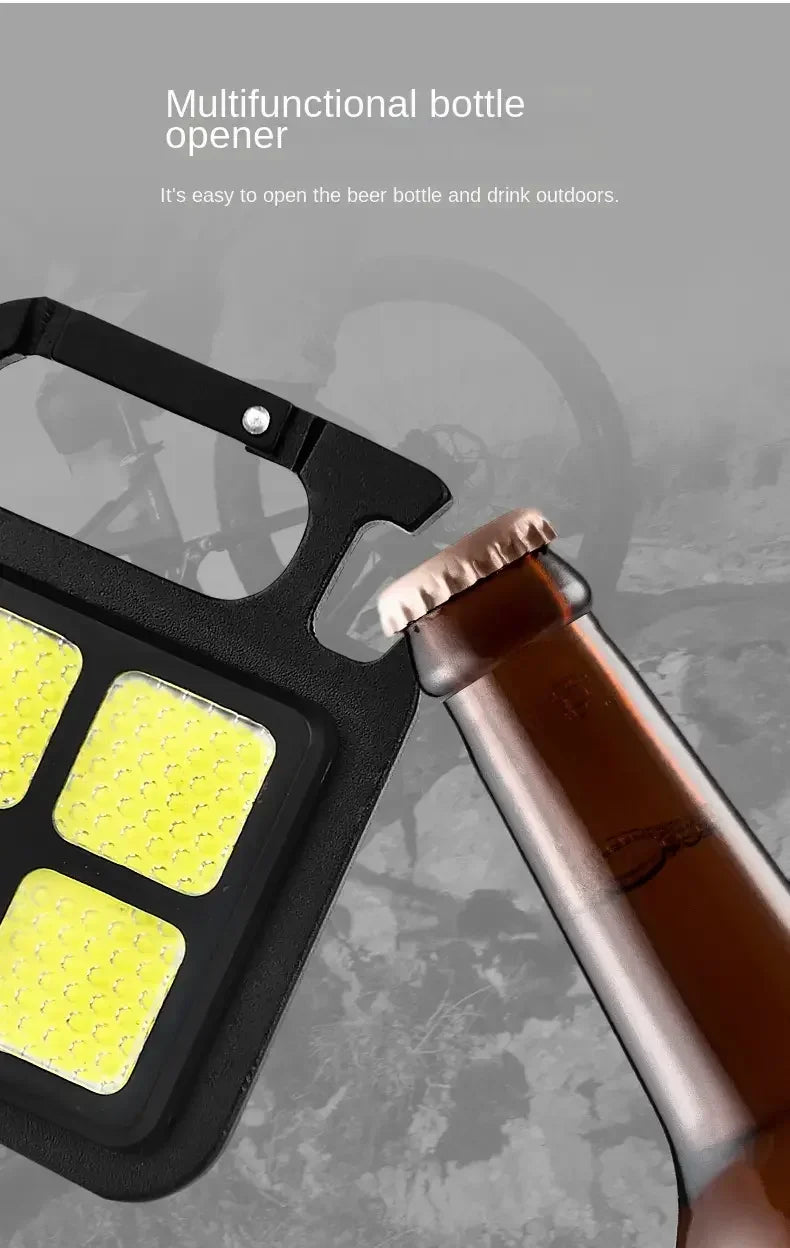 High Bright COB LED Flashlight Multifunctional Camping Lamp Work Light Outdoor Portable 500mAh USB Charging Waterproof