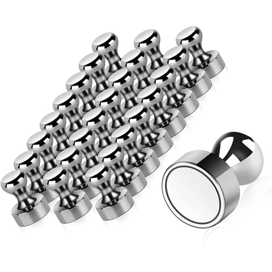 BAMİR Ultra Strong Neodymium Magnetic Pins - 10/20 Pcs Heavy Duty Cone Magnets for Whiteboards, Fridges, Office & Home Organization