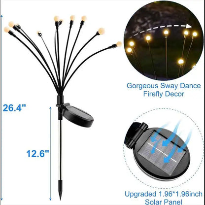 Solar Firefly Garden Lights - Waterproof LED Outdoor Decorative Lights