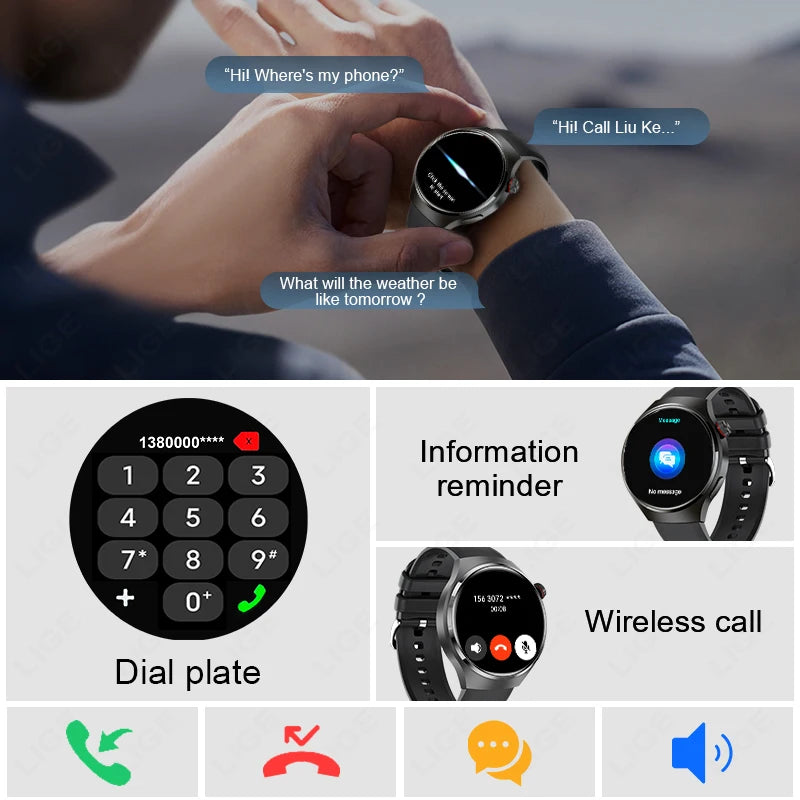 3ATM Waterproof Smartwatch for Men – 360×360 HD Display, Bluetooth Calling, Heart & Health Monitoring, Outdoor Sports Fitness Watch – BAMİR Online Store’s
