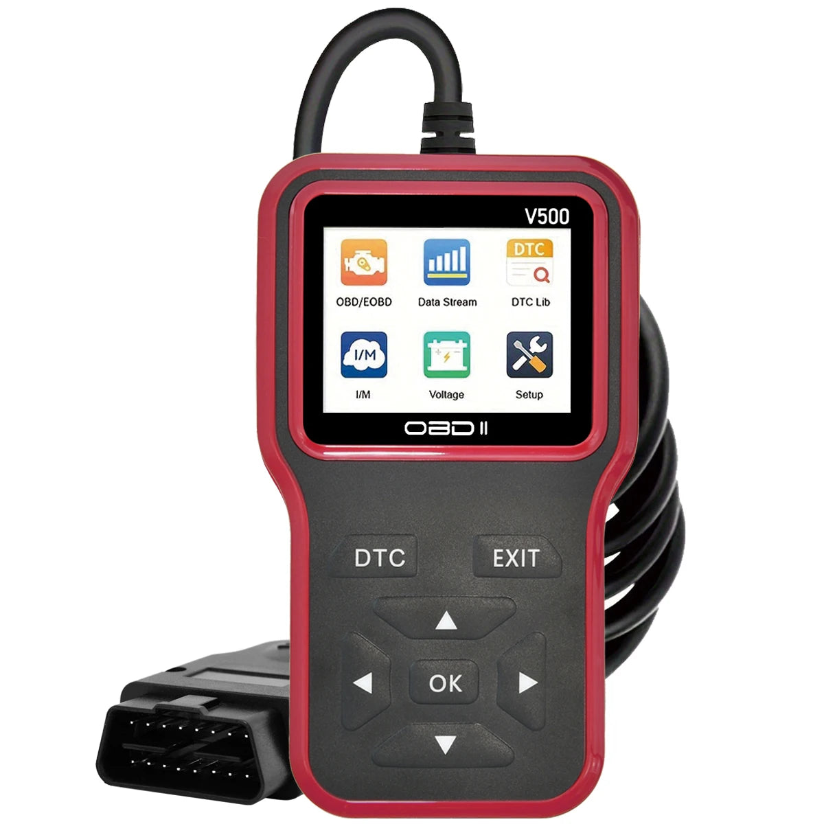 Car OBD2 Scanner V500 – Engine Fault Code Reader, Battery Voltage Tester & Live Data Diagnostic Tool