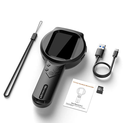 2.8" IPS Digital Magnifier - HD 1080P 100X Portable Microscope with LED Light & Remote Control