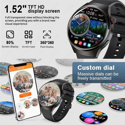 3ATM Waterproof Smartwatch for Men – 360×360 HD Display, Bluetooth Calling, Heart & Health Monitoring, Outdoor Sports Fitness Watch – BAMİR Online Store’s