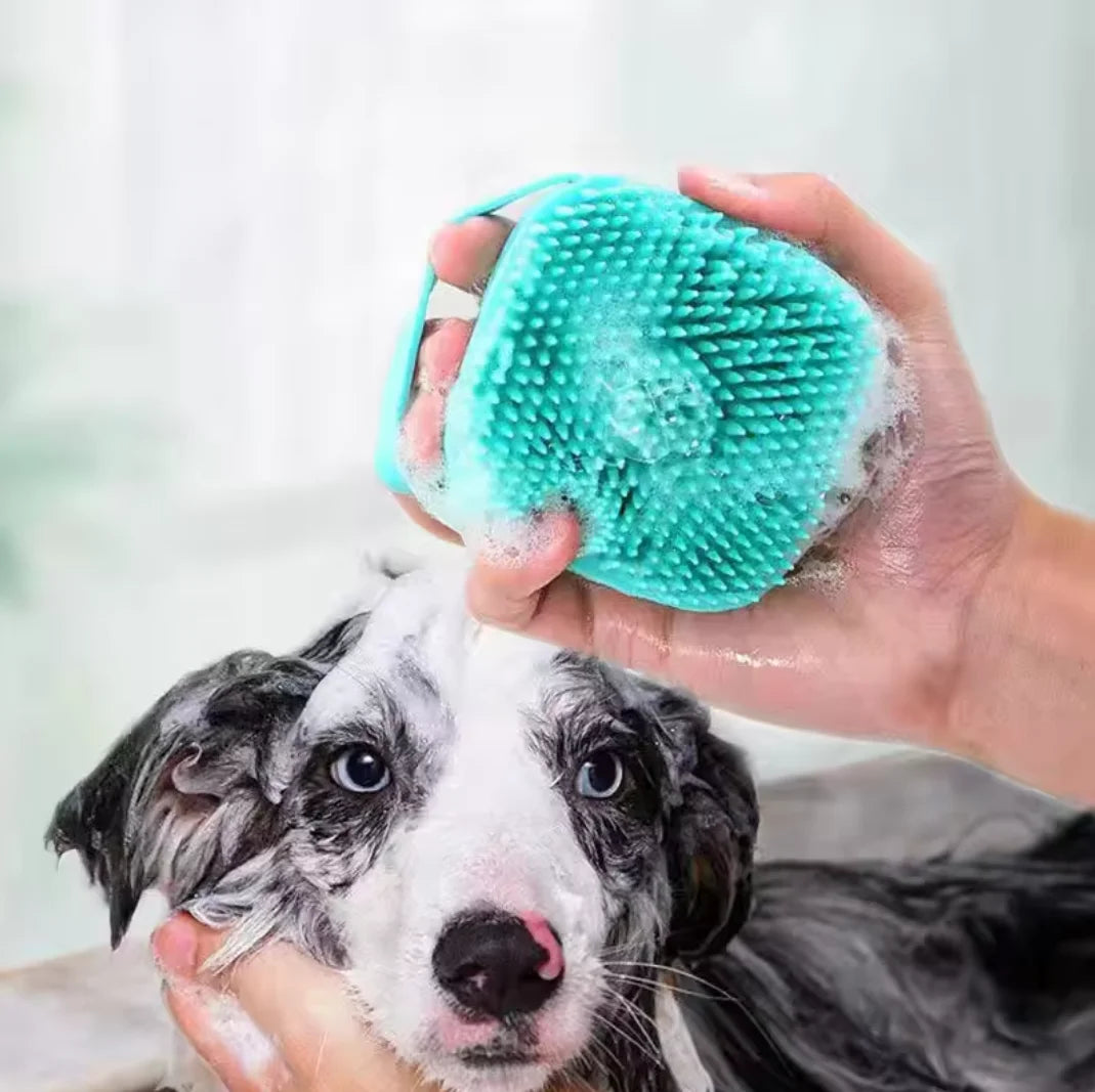 Pet Bath Massage Gloves - Silicone Grooming Brush for Dogs & Cats | Gentle Bathing & Shedding Tool
