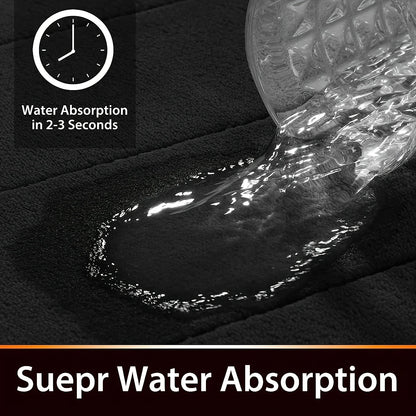 Cute Cartoon Bathroom Absorbent Anti-Slip Foot Mat – Soft Flannel, Fast Drying, Dirt-Resistant, Perfect for Shower, Entrance & Bedroom