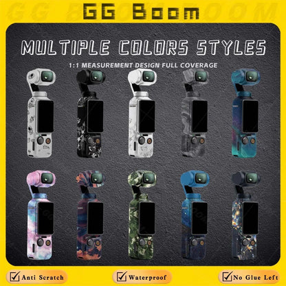 Camera Waterproof Full Body Sticker Kit Anti-Scratch Protective Film Colorful PVC Decal Accessories For OSMO Pocket 3