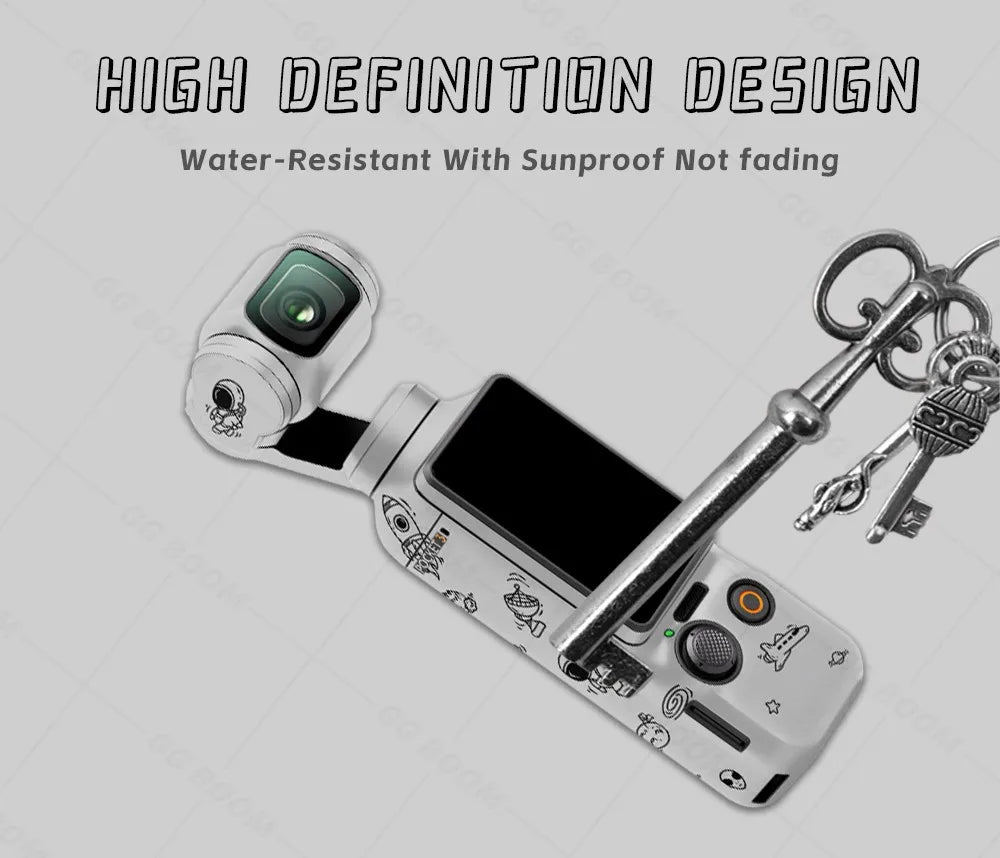 Camera Waterproof Full Body Sticker Kit Anti-Scratch Protective Film Colorful PVC Decal Accessories For OSMO Pocket 3