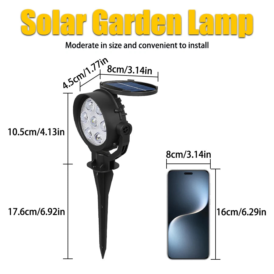 Solar LED Spotlight Outdoor – 1/2 Pack RGB & Warm/White Options | Waterproof Garden Landscape Light for Yard, Pathway & Trees