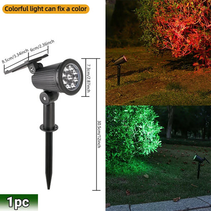 Solar LED Spotlight Outdoor – 1/2 Pack RGB & Warm/White Options | Waterproof Garden Landscape Light for Yard, Pathway & Trees