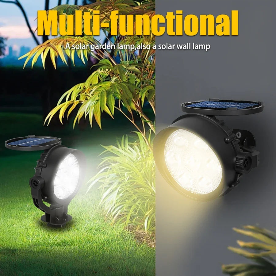 Solar LED Spotlight Outdoor – 1/2 Pack RGB & Warm/White Options | Waterproof Garden Landscape Light for Yard, Pathway & Trees