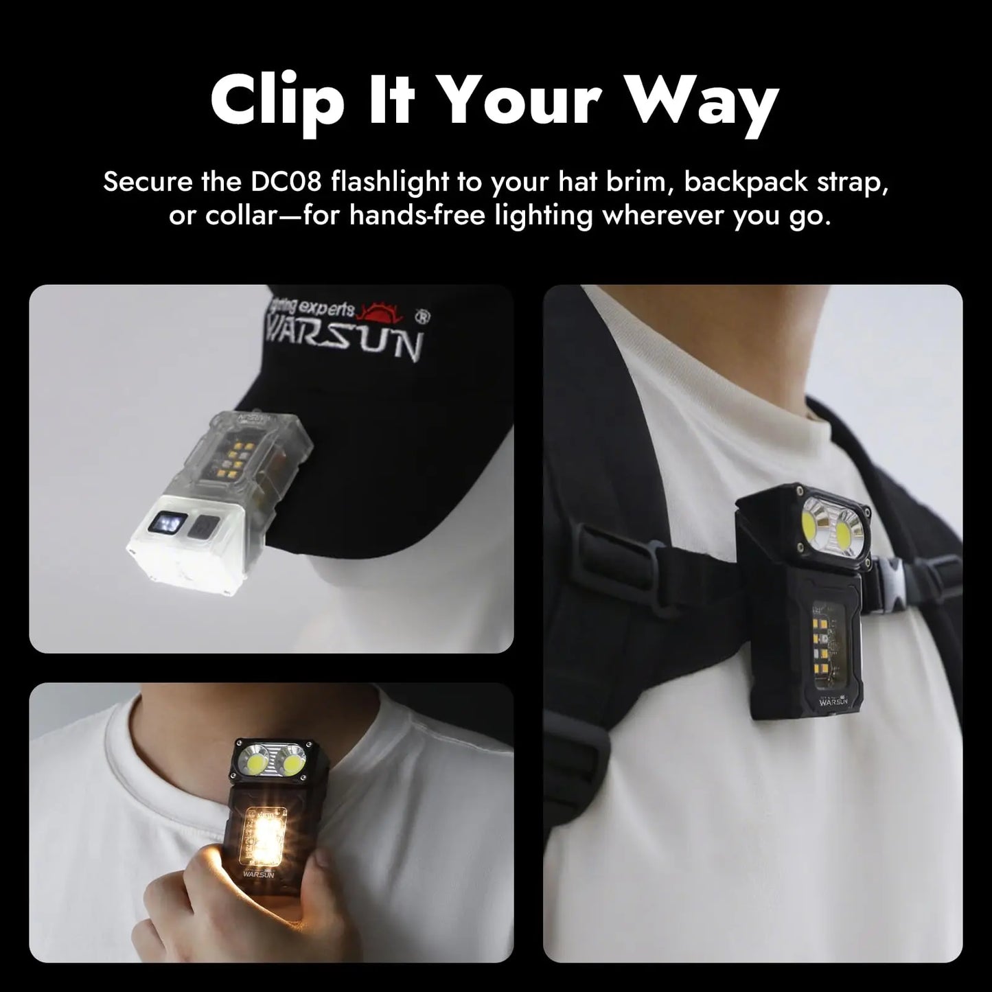 Mini USB Rechargeable LED Flashlight Portable Magnetic Work Light Super Bright COB Torch for Outdoor Camping Emergency Lantern