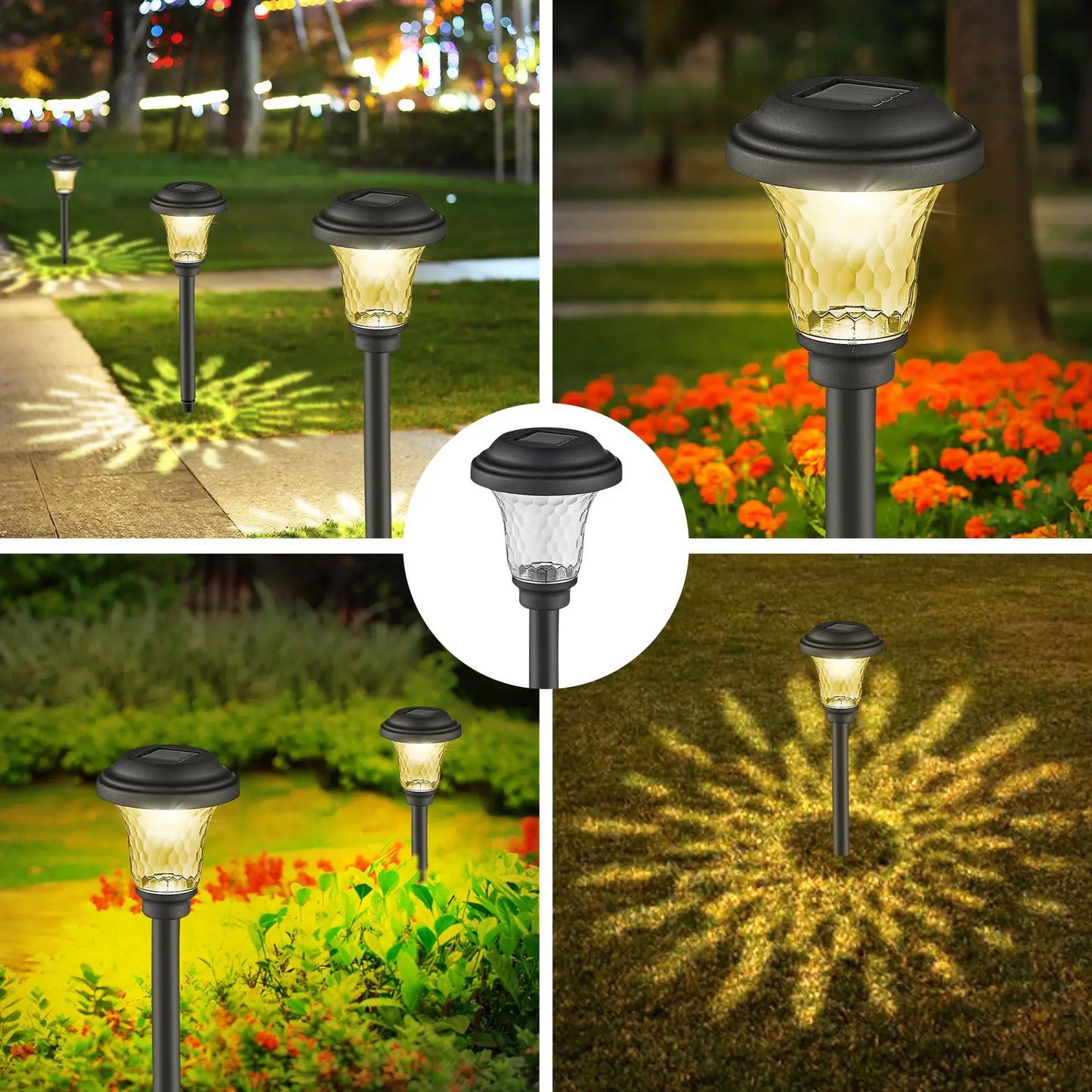 Solar Pathway Lights - RGB Color Changing LED Garden Lights IP67 Waterproof