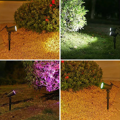 Solar LED Spotlight Outdoor – 1/2 Pack RGB & Warm/White Options | Waterproof Garden Landscape Light for Yard, Pathway & Trees