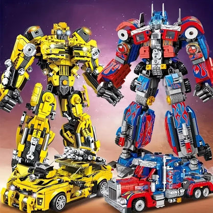 1014-Piece Transforming Car 2-in-1 Model Building Block Set - Durable Abs Blocks, Creative Construction Set, Can Be Used as Halloween, Christmas