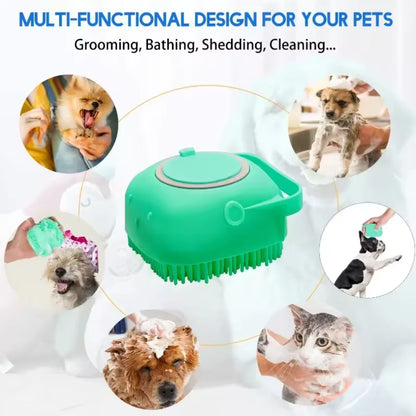 Pet Bath Massage Gloves - Silicone Grooming Brush for Dogs & Cats | Gentle Bathing & Shedding Tool