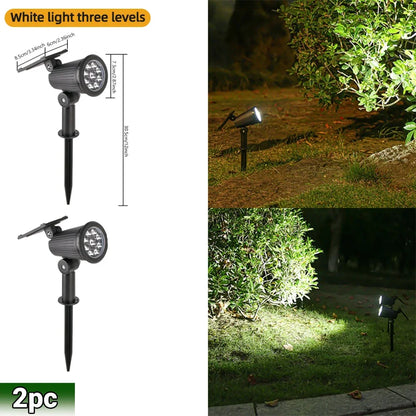 Solar LED Spotlight Outdoor – 1/2 Pack RGB & Warm/White Options | Waterproof Garden Landscape Light for Yard, Pathway & Trees