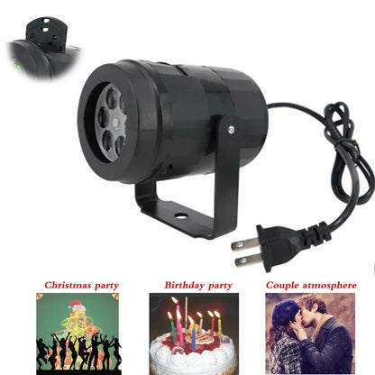 LED Christmas Projection Light - 6 Card Patterns Holiday Atmosphere Lamp