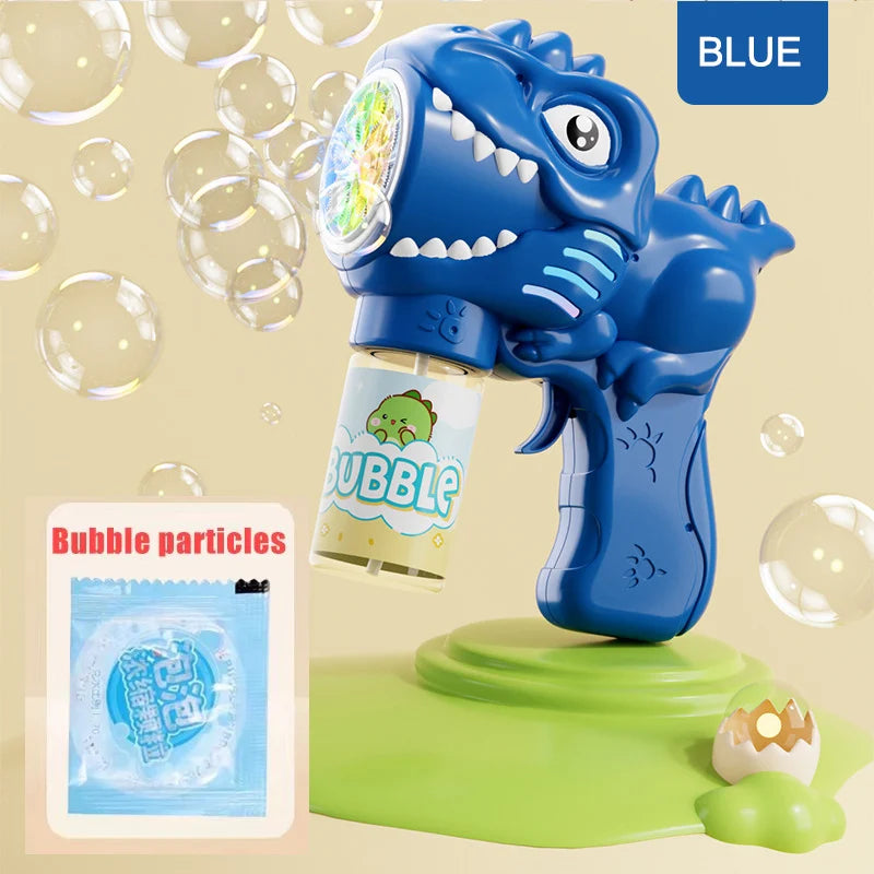 Automatic Bubble Gun Machine – 20 Modes Bubble Blower Toy for Kids, LED Light Up Bubble Gun with Bubble Liquid – Outdoor Summer Fun Beach Toy Gift