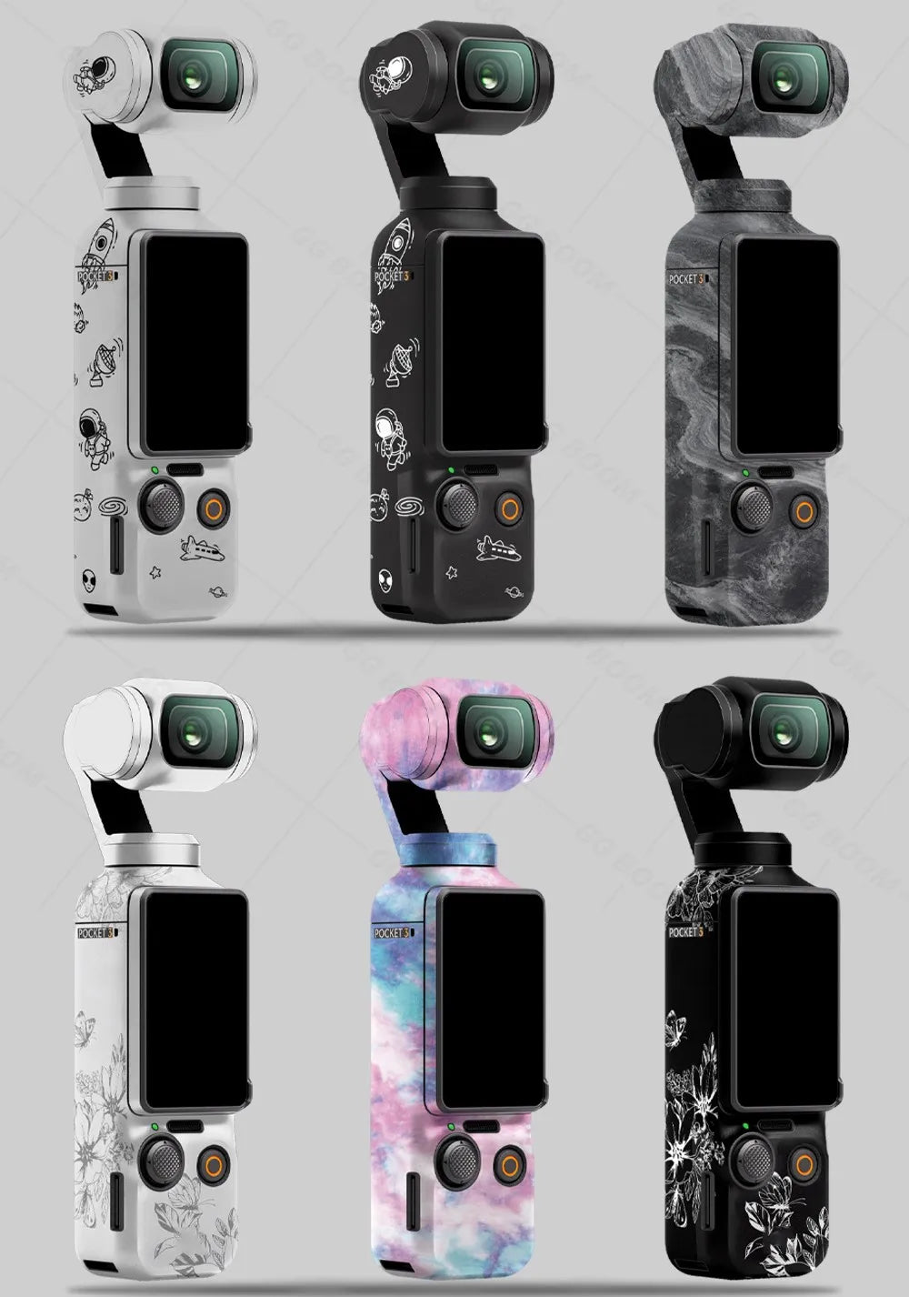 Camera Waterproof Full Body Sticker Kit Anti-Scratch Protective Film Colorful PVC Decal Accessories For OSMO Pocket 3