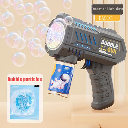 Automatic Bubble Gun Machine – 20 Modes Bubble Blower Toy for Kids, LED Light Up Bubble Gun with Bubble Liquid – Outdoor Summer Fun Beach Toy Gift
