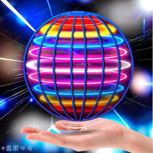 Flying Cosmic LED Hover Ball – 360° Hand-Controlled RGB Suspension Toy, Rechargeable Indoor & Outdoor Flying Orb