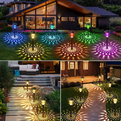 Solar Pathway Lights - RGB Color Changing LED Garden Lights IP67 Waterproof