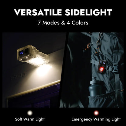 Mini USB Rechargeable LED Flashlight Portable Magnetic Work Light Super Bright COB Torch for Outdoor Camping Emergency Lantern